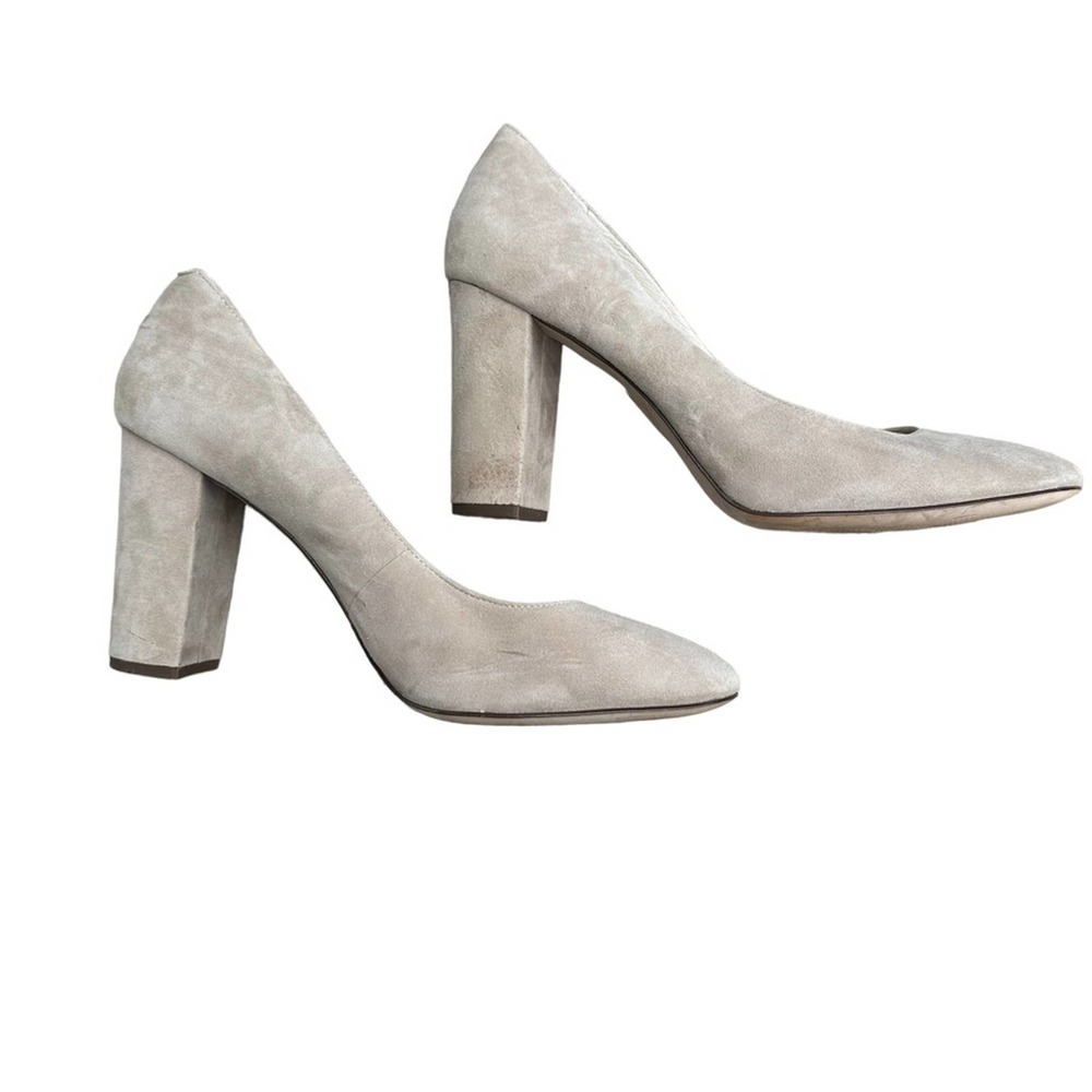 Louise Et Cie Pumps Womens Heels Suede Comfort Block Heel Beige 10.5